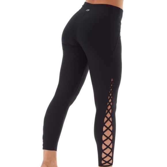 lace up workout leggings